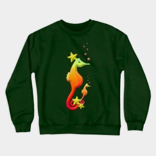 Colorful Sea Horse Crewneck Sweatshirt